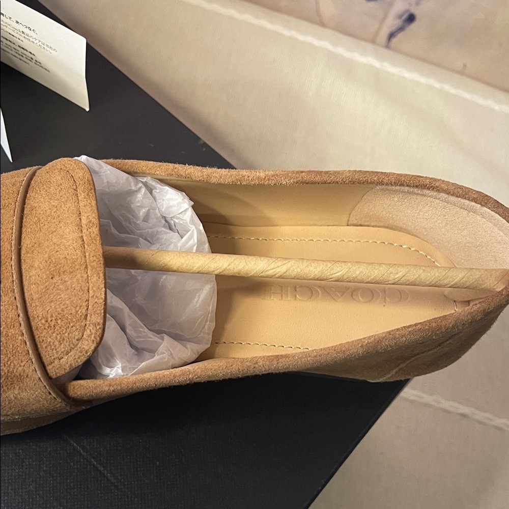 Coach Tan Sculpted C Loafers - Picture 7 of 10